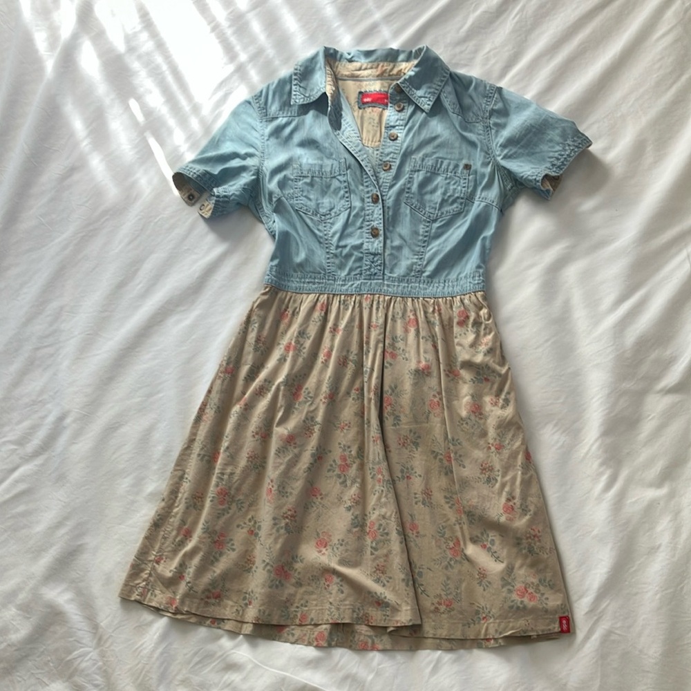Floral Denim women’s  Dress edc by Esprit